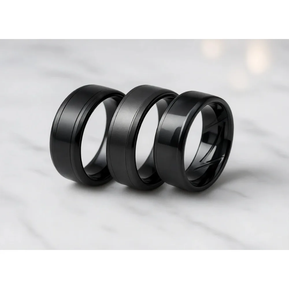 

Дышащие силиконовые обручальные кольца для мужчин, 8 мм шириной, 2 мм толщиной, с градуированным краем, набор из нескольких штук