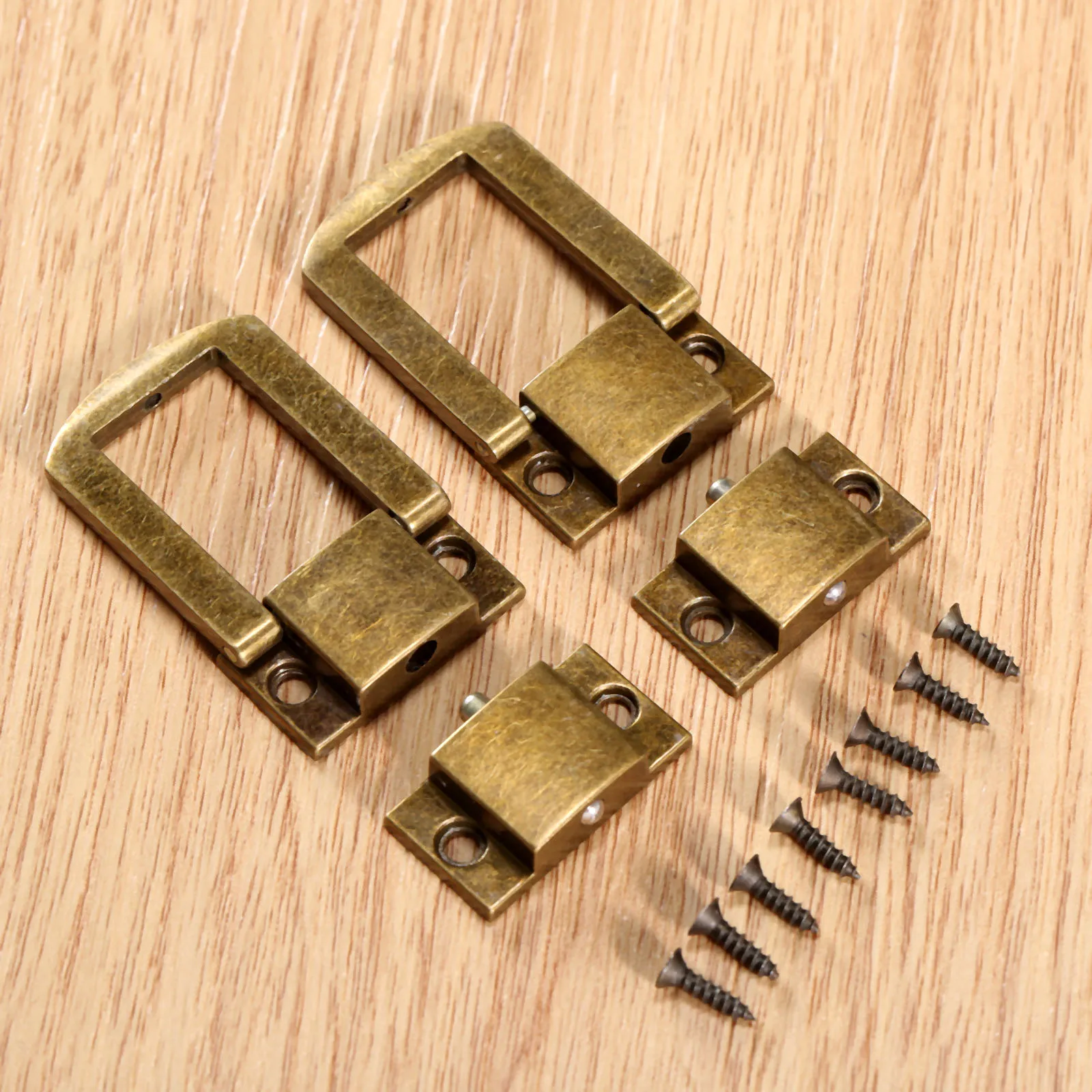 1pc  Vintage Box Latch Hasps  30*24m Wooden Jewelry Box Decorative Padlock Hasps Latch With Screw Furniture Hardware