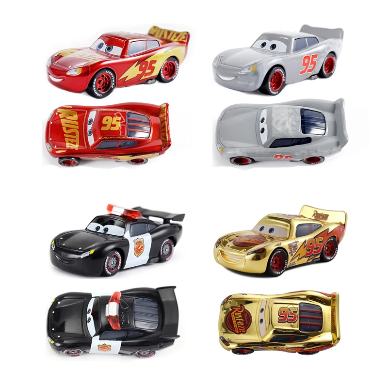 Cars Disney Pixar Racing 3 Anime Figures Sheriff Lightning McQueen Mater Toy Metal Alloy Model Car Children's Toys Gifts