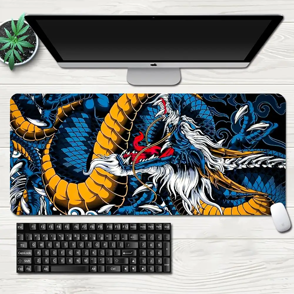 

Japanese art dragon gaming accessories Mouse anime tapis de souris Pad Large cabinete pc gamer thickened rubber mouse pc gamer pad