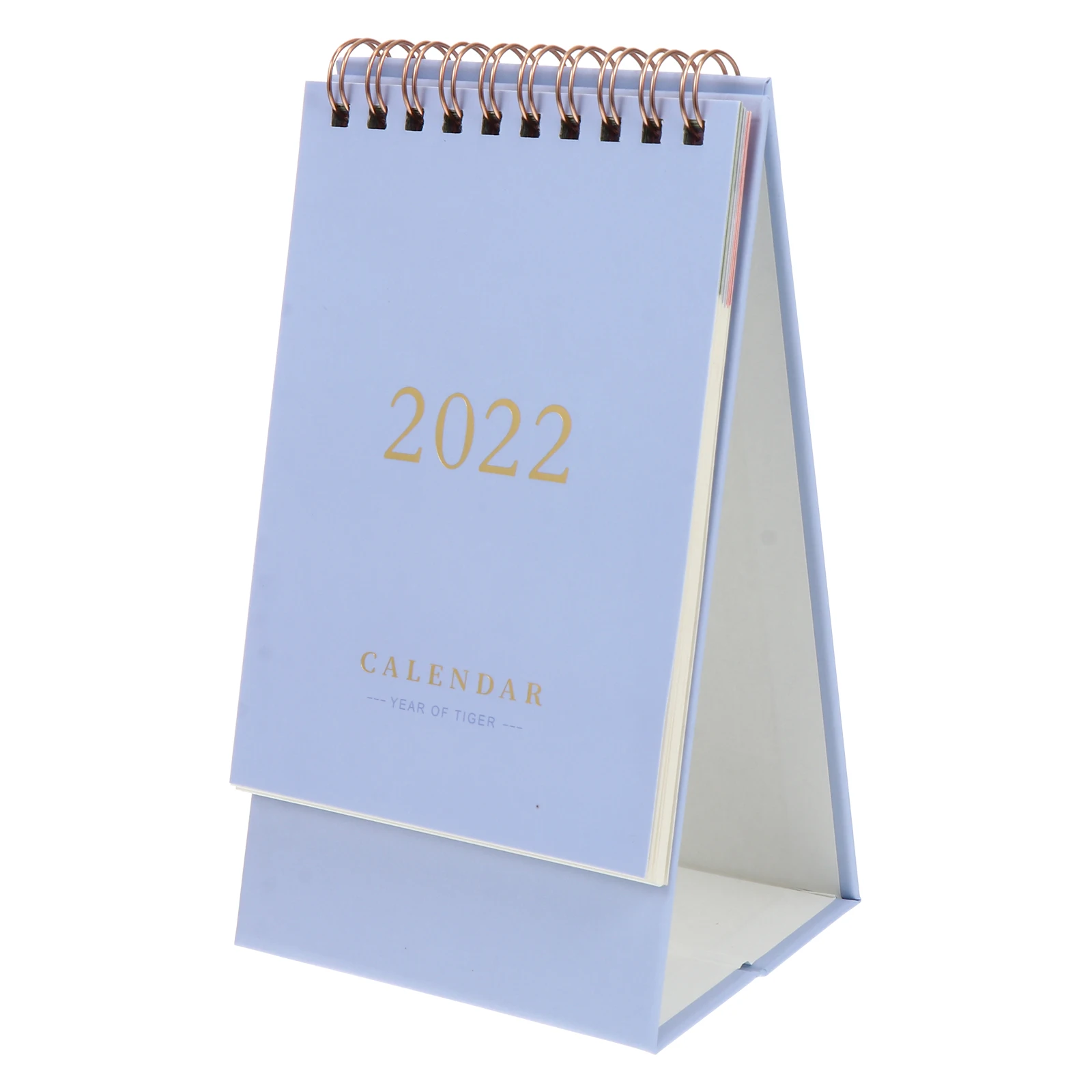 

1pc Desktop 2022 Tabletop Small Chic Color Notepad Office Desk Calendar Paper Foldable Triangular Structure Smooth