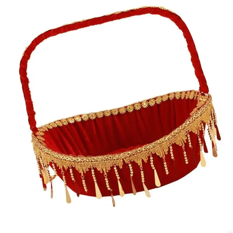 Flower Petal Toss Basket Easy To Carry Flower Girls Handheld Basket For Weddings 