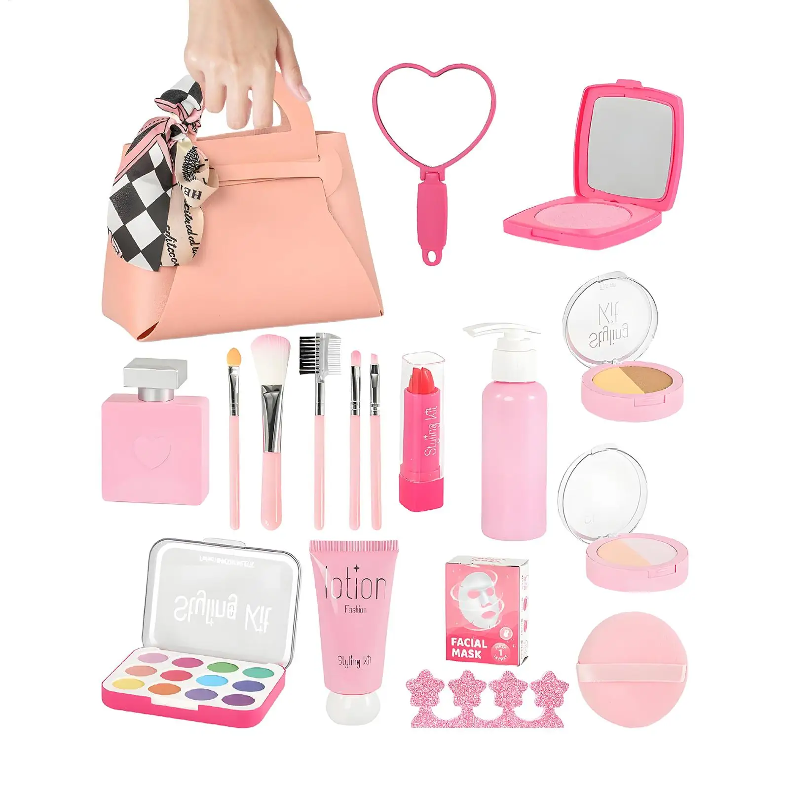 

Набор для макияжа для ролевых игр для маленьких девочек, детский игрушечный косметический набор, ролевая игра, подарок на день рождения, безопасные развивающие игры-одевалки