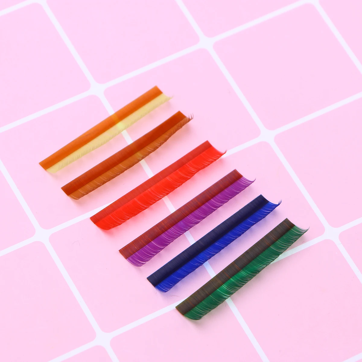 

Colored False Fake Lashes Extension Extension 12 Lines Falsies Long Thick Natural Look Fake Lashes For Daily Parties