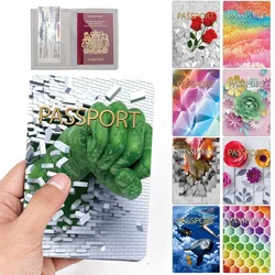 2023 Business Air Tickets Passport Covers Credit ID Bank Cards Holder 3D Pattern PU Leather Wallet Case Pouch Travel Accessories