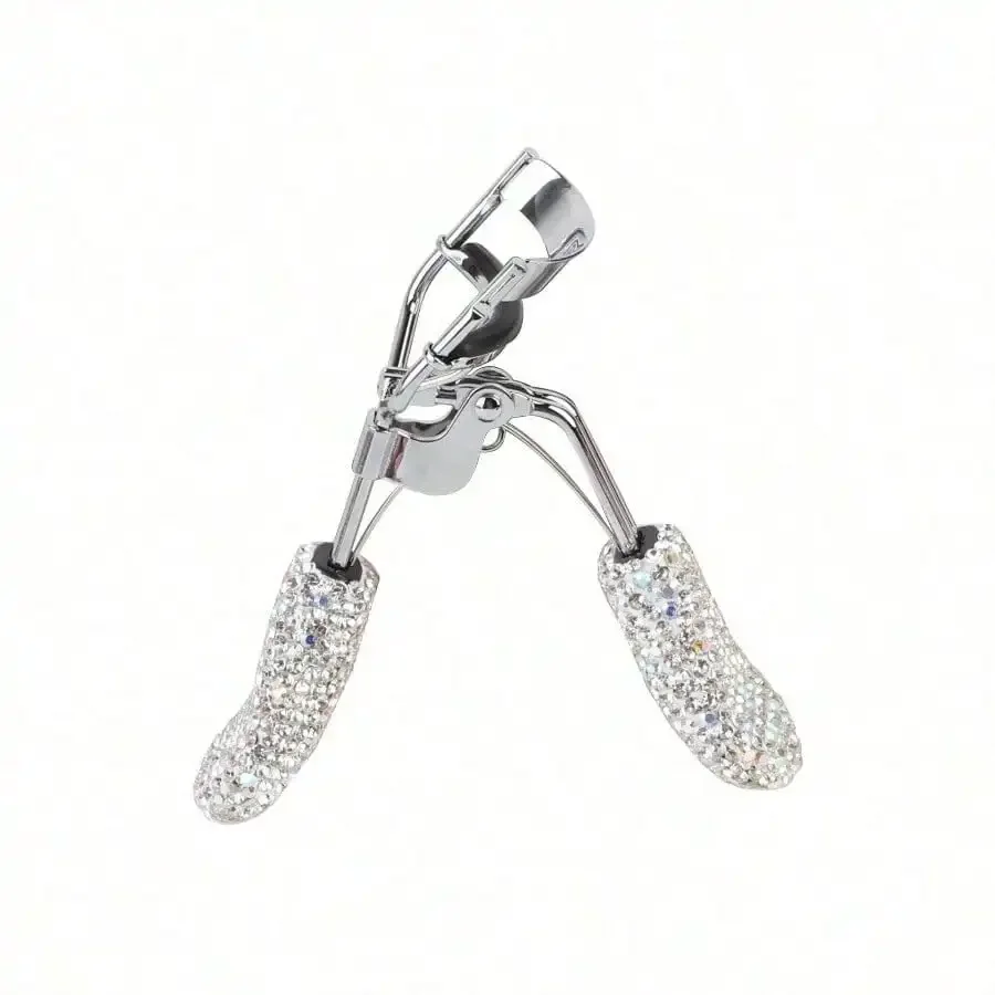 Rhinestone Decor Sunflower Eyelash Curler, Long-Lasting Curl Lash Tool, Fashion Portable Makeup Accessory