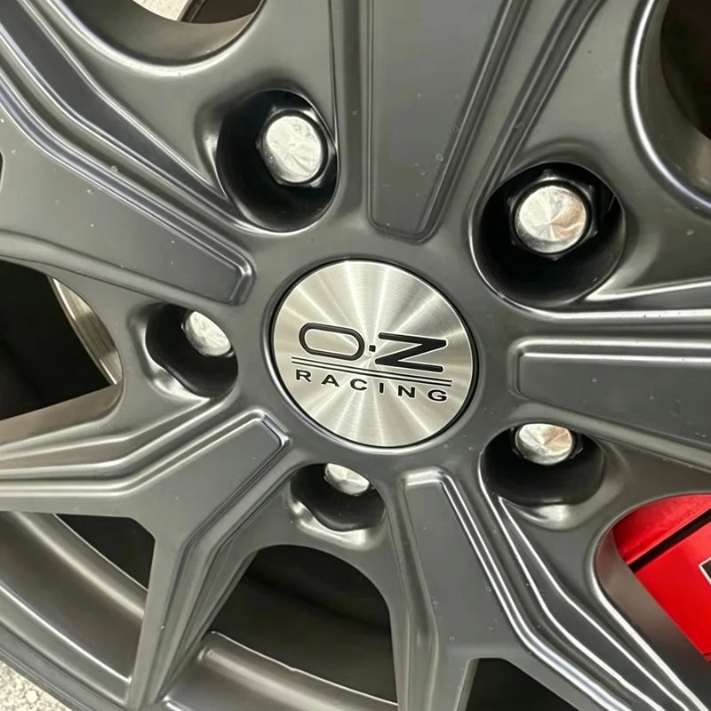 4 Stück 60mm OZ Racing Auto-Radnabenkappen Auto-Emblem Abzeichen Logo Radnabenkappen-Etikett Auto-Styling Auto-Zubehör – Detail 2