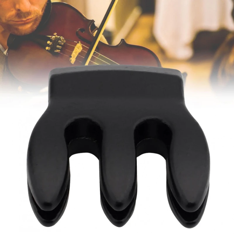 

Violin mute 3 Prong Practical Metal Black Violin Mute for 1/8-4/4 Violin Stringed Instruments Violin Accessories