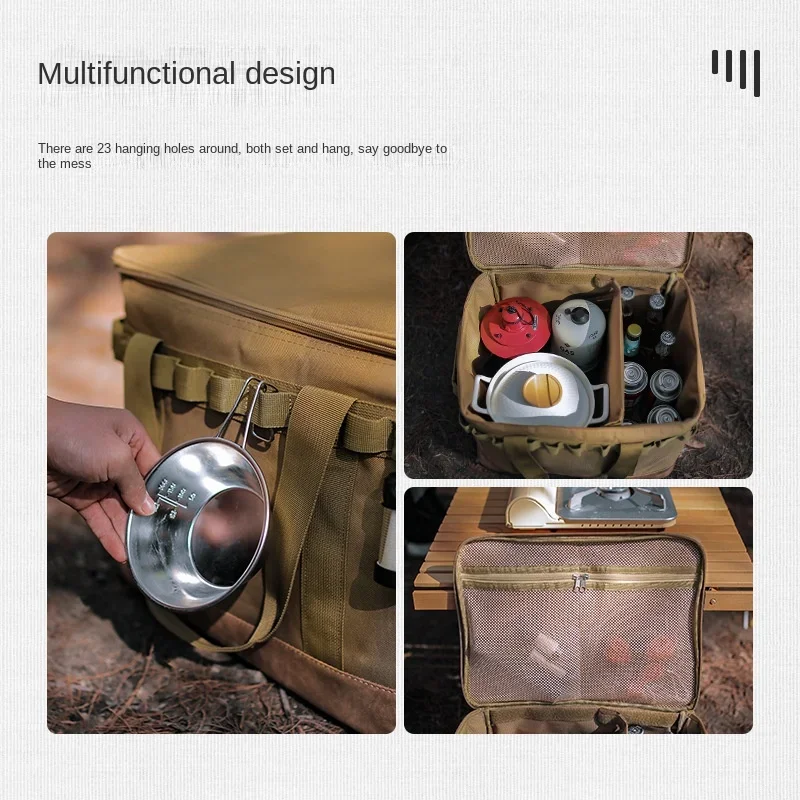 Outdoor Tote Bag Anti-collision Storage Box, Camping Waterproof Grocery Bag, Tableware, Kitchen Utensils Storage