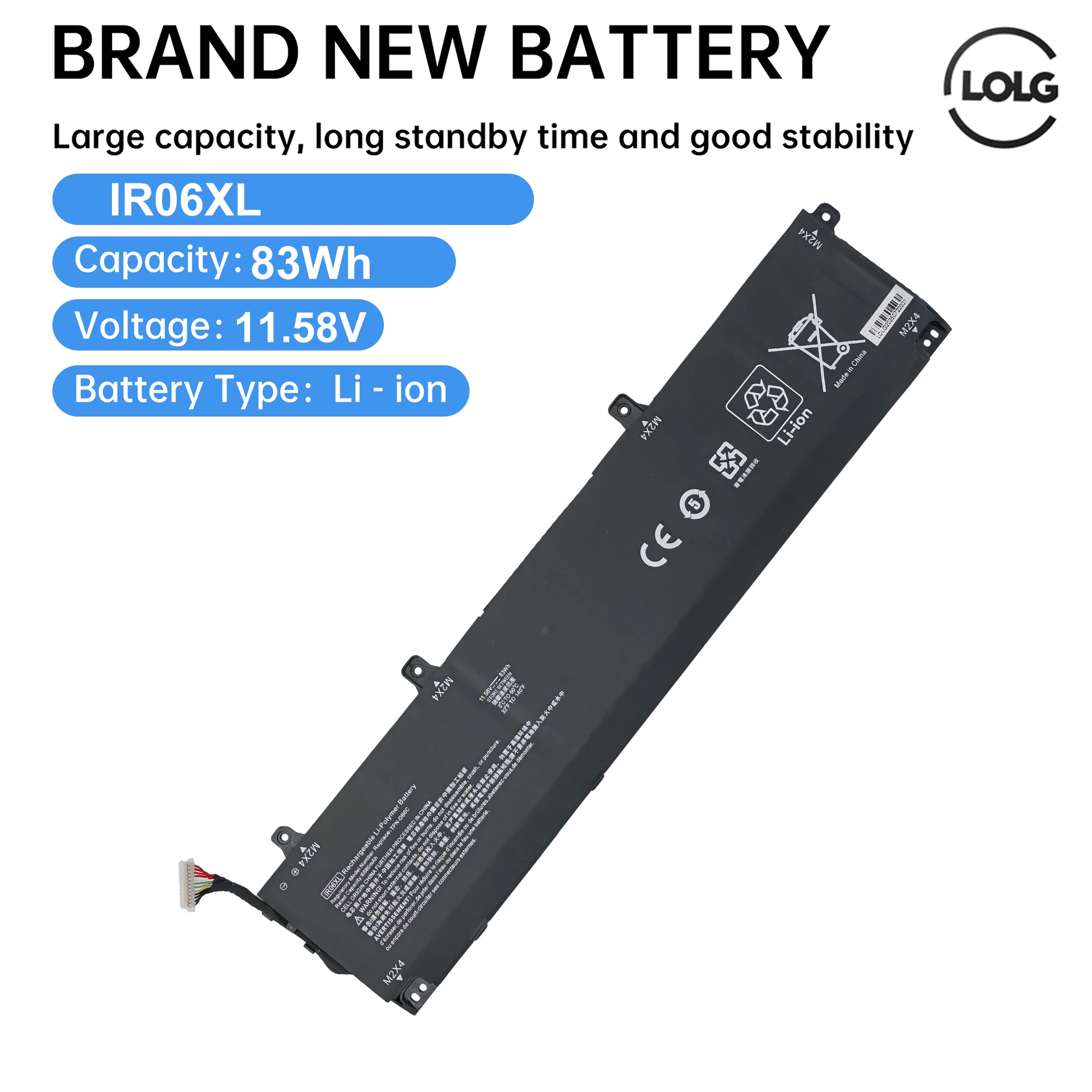 

IR06XL laptop battery For HP ZBook Power G7 Mobile Workstation IR06083XL TPN-DB0C M02029-005 M01523-2C1L 11.58V 83WH