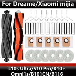 For Xiaomi Mijia Omni 1S B101CN B116 X10+ Accessories Dreame L10s Ultra / S10 Pro Main Side Brush Hepa Filter Mop Dust Bag Parts