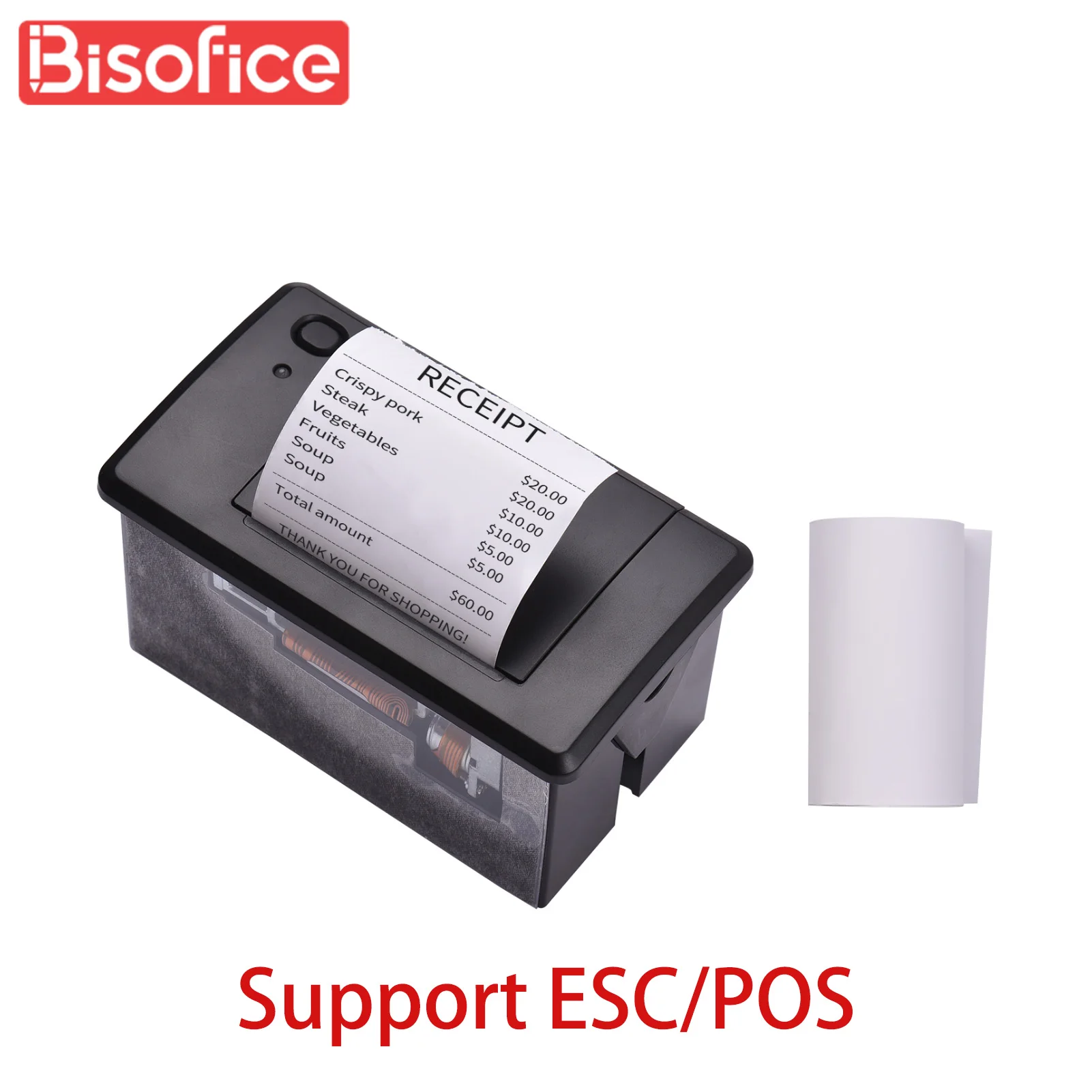 Embedded Thermal Receipt Printer 58MM Mini Printing Module Low Noise with USB/RS232/TTL Serial Port Support ESC/POS Commands