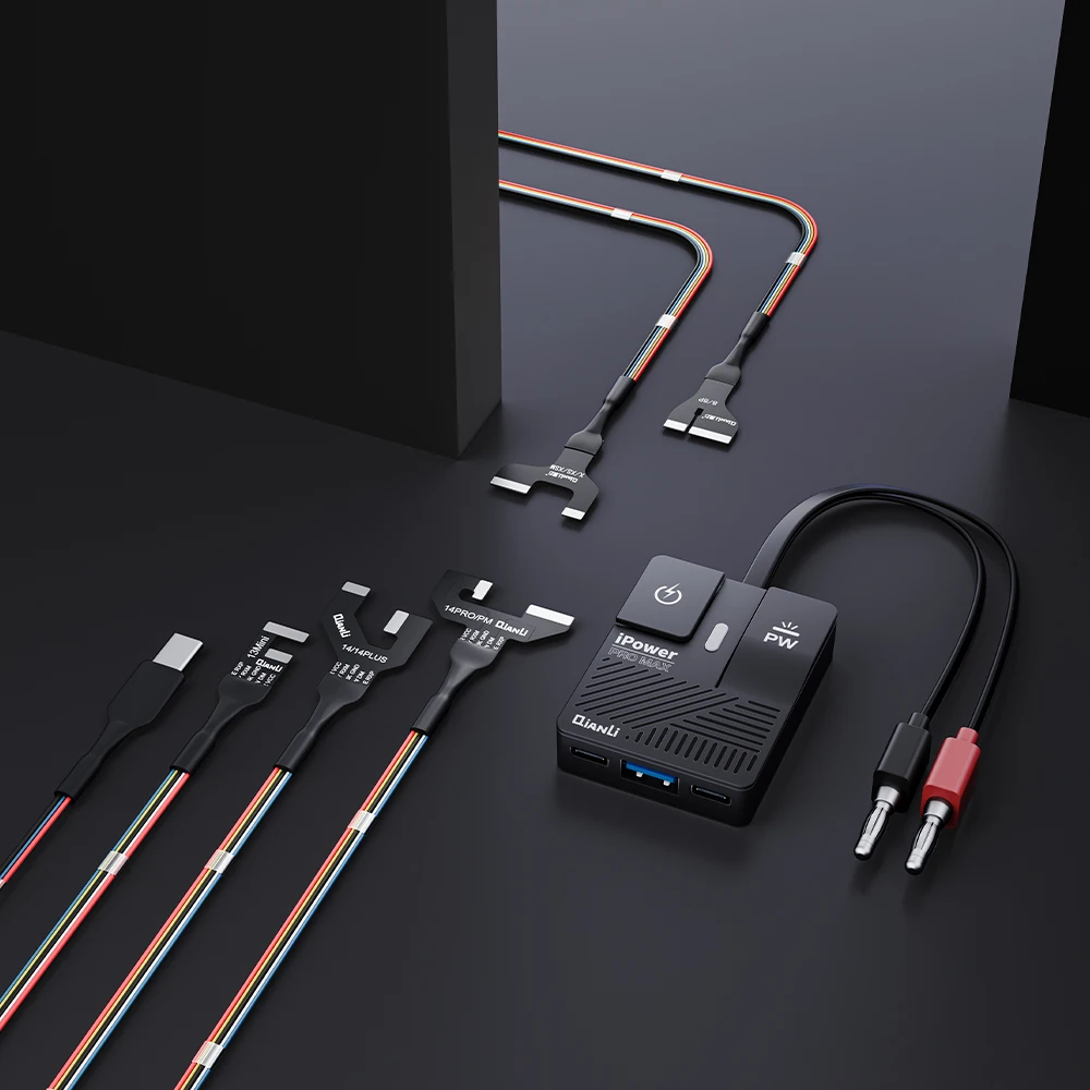 Qianli IPower Pro Max DC Điều Khiển Cáp Thử Nghiệm Cho Điện Thoại 6g-11 Thế Hệ Mới Khởi Động Điều Khiển Một Nút Khởi Động Dòng