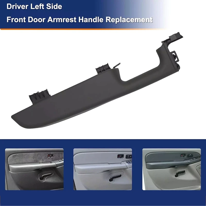 Driver & Passenger Side Front Door Armrest Handle 12472876 For Chevy Suburban/Tahoe 1999-2006