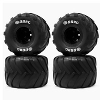 Esilun 1.0 RC Monster Truck Wheel Rim Tires Set for FCX24 SCX24 C10 JLU Deadbolt Gladiator Bronco 1/24 Crawler Car Accessories