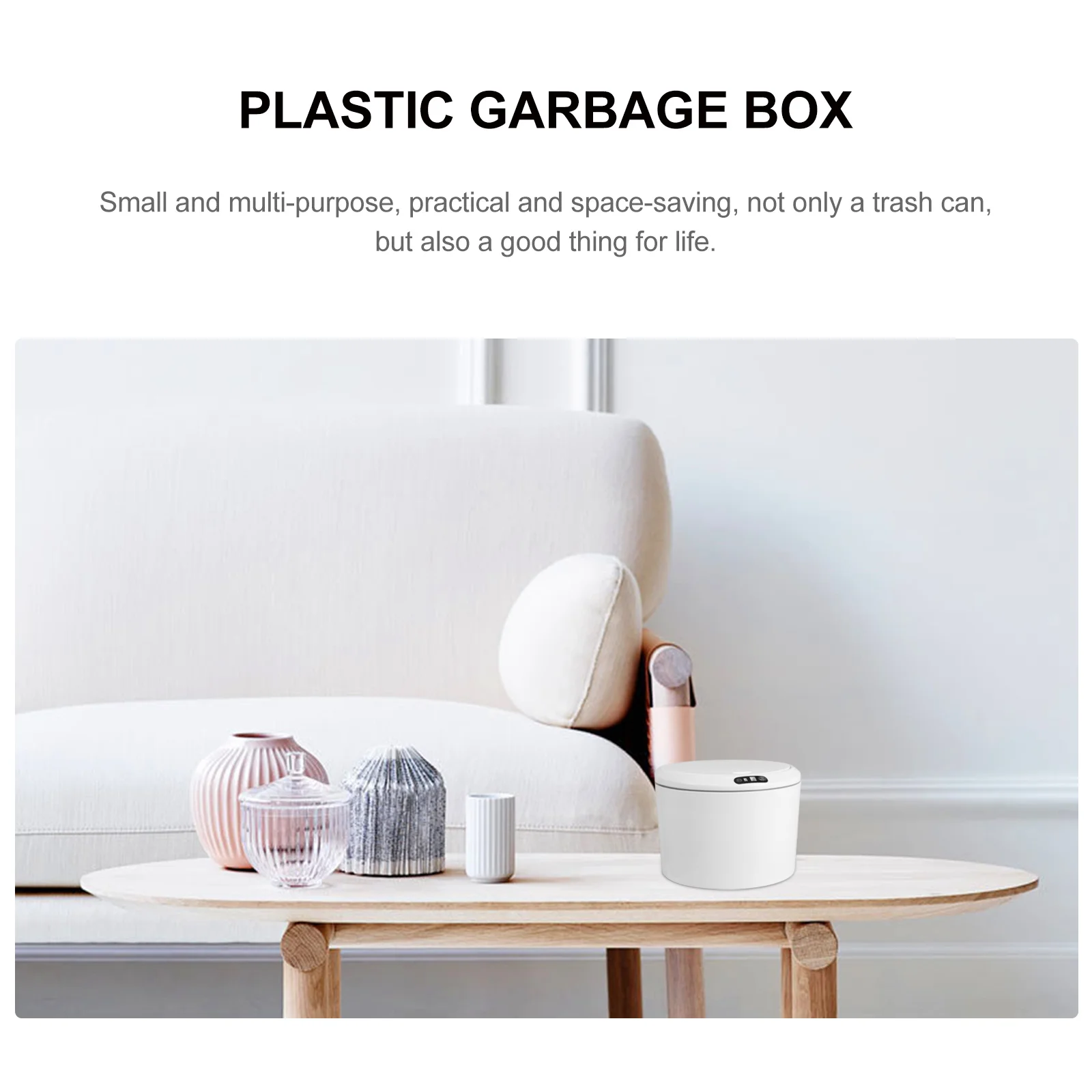 

Intelligent Sensor Car Trash Can Plastic Garbage Bin Infrared Induction Desktop Vehicle Mounted Organizer Rubbish Container