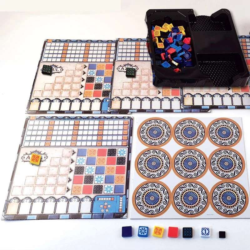 Board Game Tile-placement Strategy Card Beautiful Mosaic Art Family Fun For Kids 30-45 Minute Playtime Party Cards