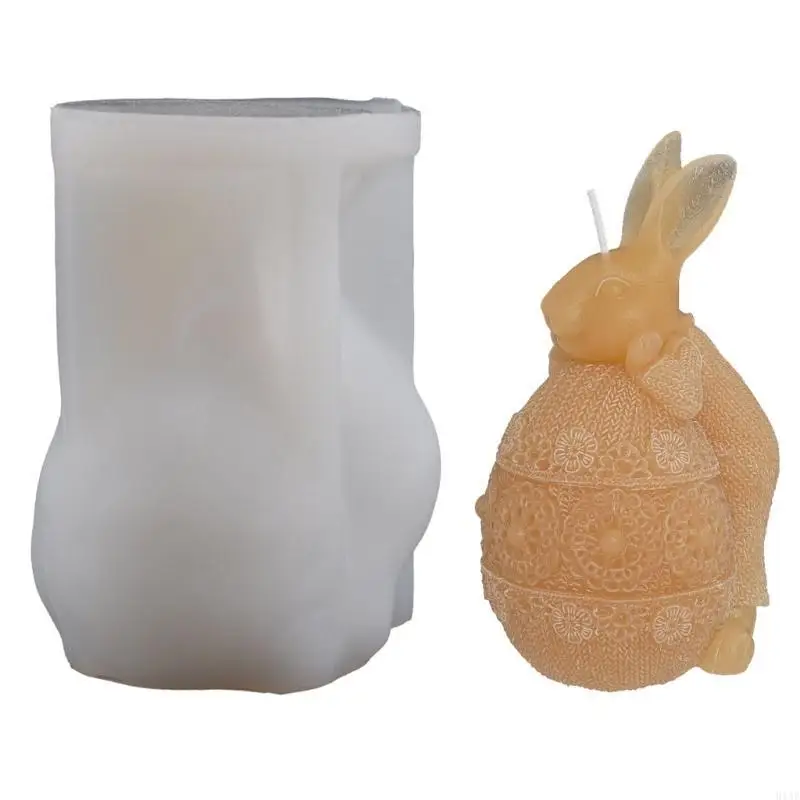 91AF Bouncing Rabbits Resin Mold,Animal Epoxy Mold for Resin Casting DIY Ornaments