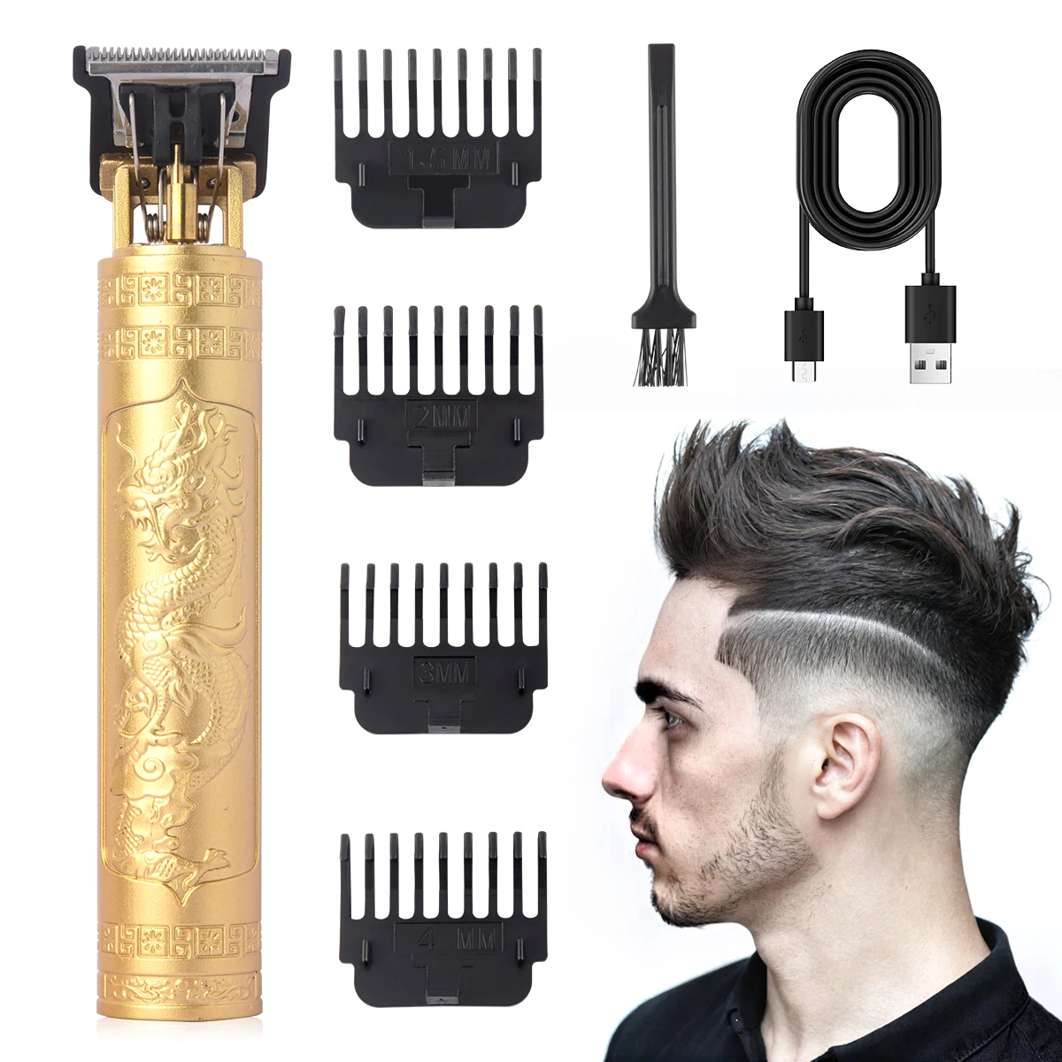 T9 Electric Hair Clipper Oil Shaving Head Electric Pusher Carving Electric Shaver Rechargeble Hair Trimmer for Men Care