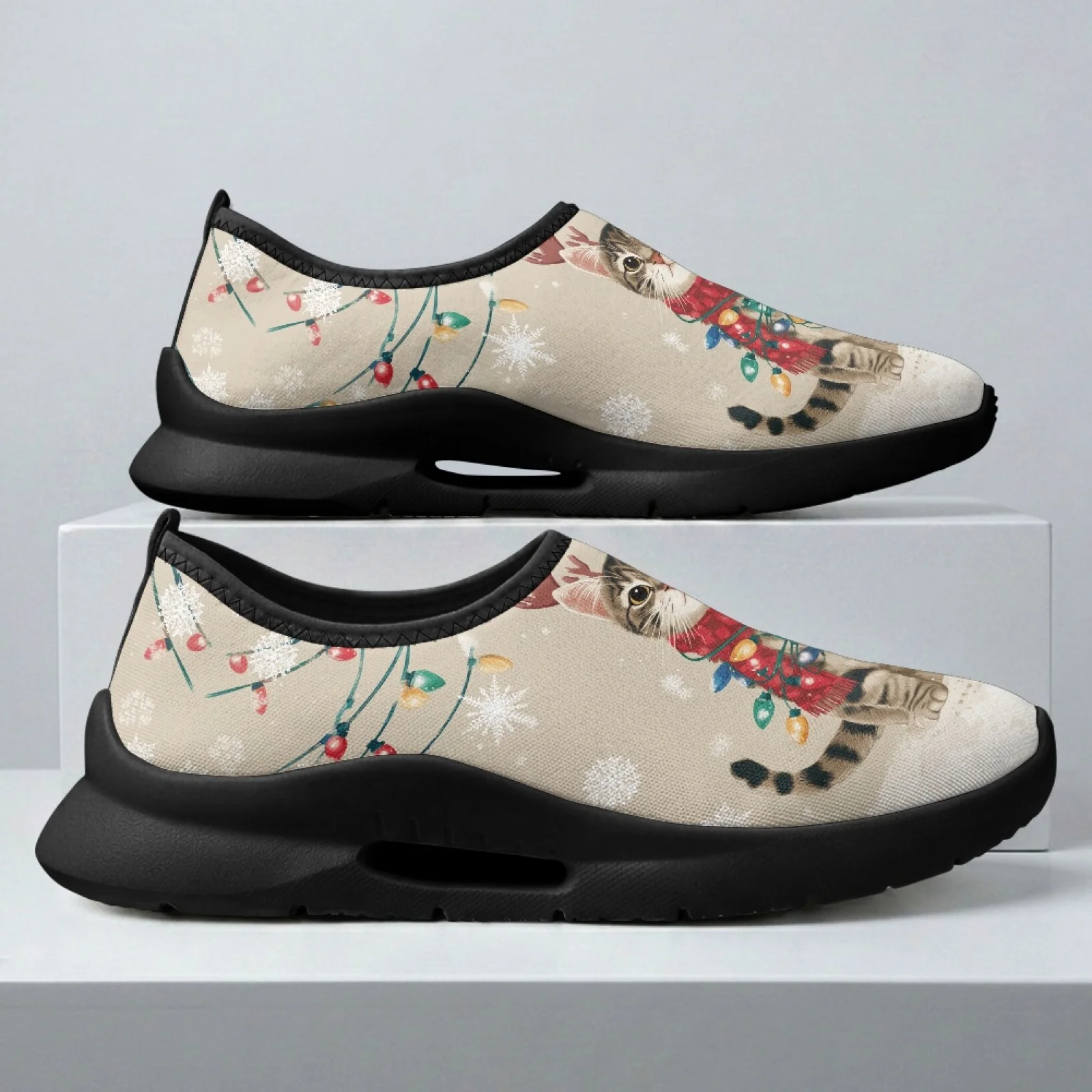 PENSTROLL Cat Lights Breathable Tennis Walking Sneakers for Men Skate Everyday Wear, Comfortable Casual Fashion Sneaker