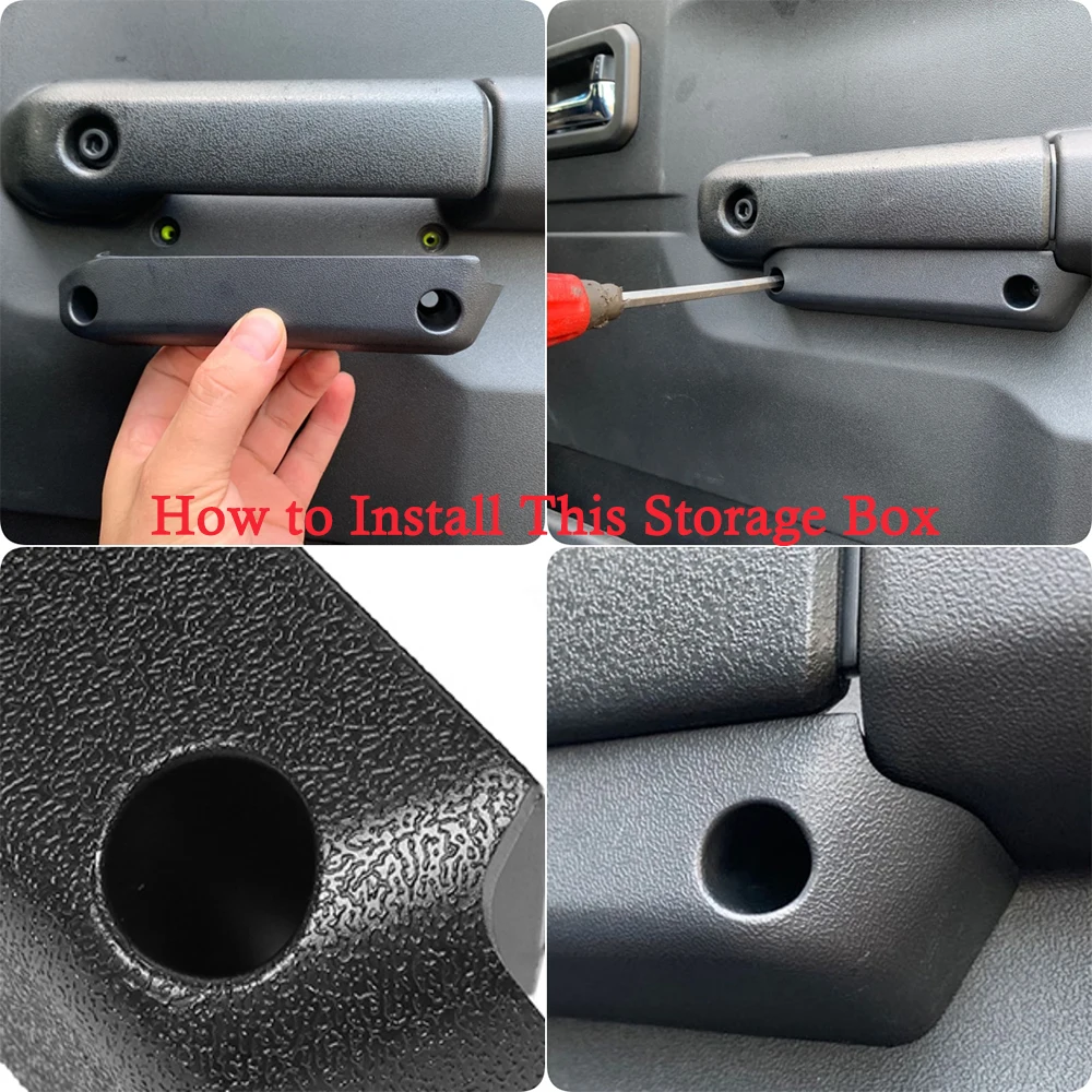 Interior Door Grab Handle Armrest Storage Box Tray Organizer 4/5-Doors for Suzuki Jimny XL GL 2023 2024 2025 2026 Accessories