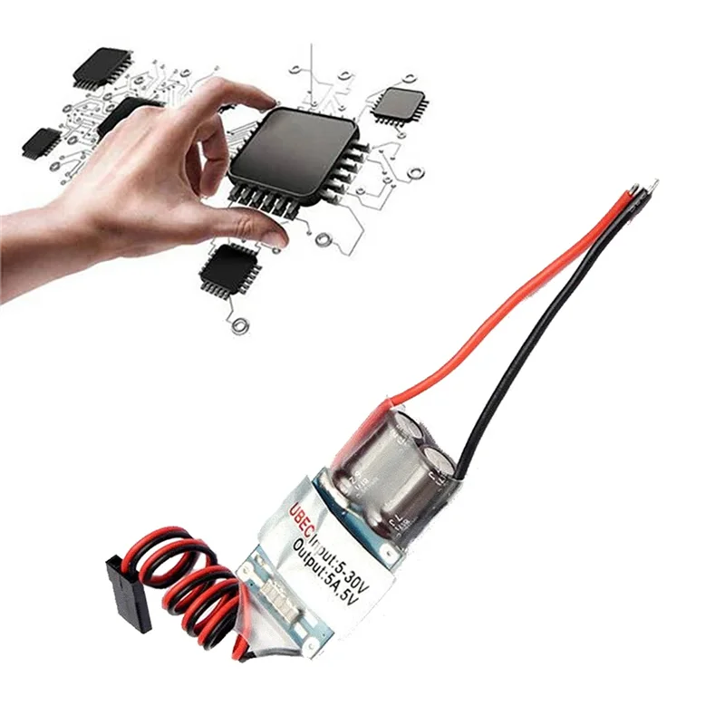 Y45A-5A 2-7S FPV Receiver Power Supply Voltage Regulator External BEC (UBEC) 5V Step-Down Regulator Module For RC Airplane, Dura