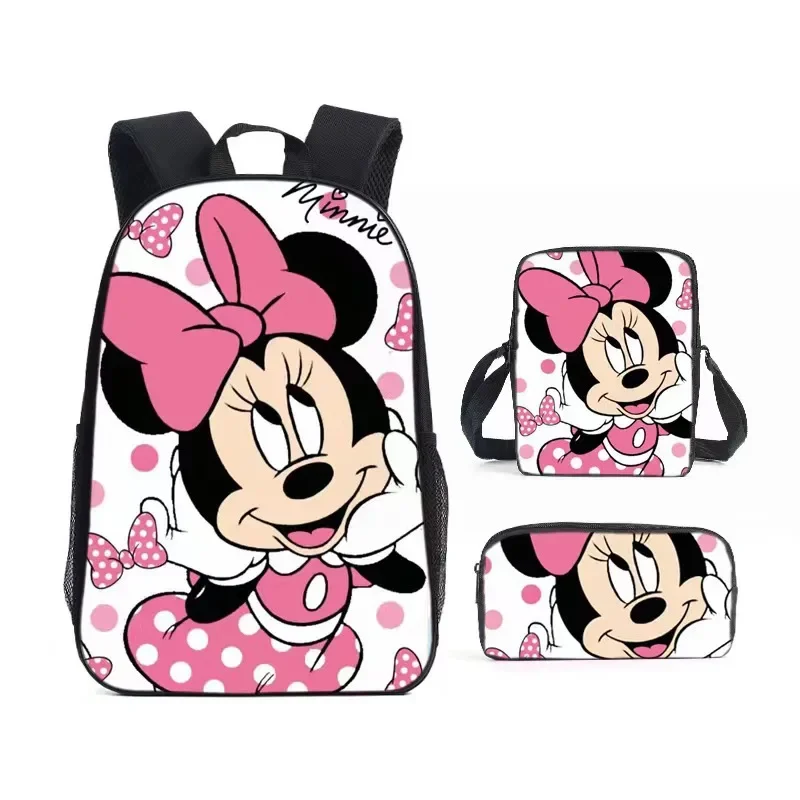 

Disney 3pcs Mickey Minnie Mouse Backpacks Students Schoolbags Pencil Case Shoulder Bags Backpack Boys Girls School Bags Sets