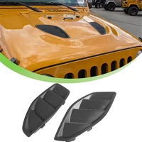 Embellecedor de la cubierta de la salida de aire del motor del capó delantero del coche, accesorio Exterior de la puerta para Jeep Wrangler JK 2007-2015 2016 2017 2/4