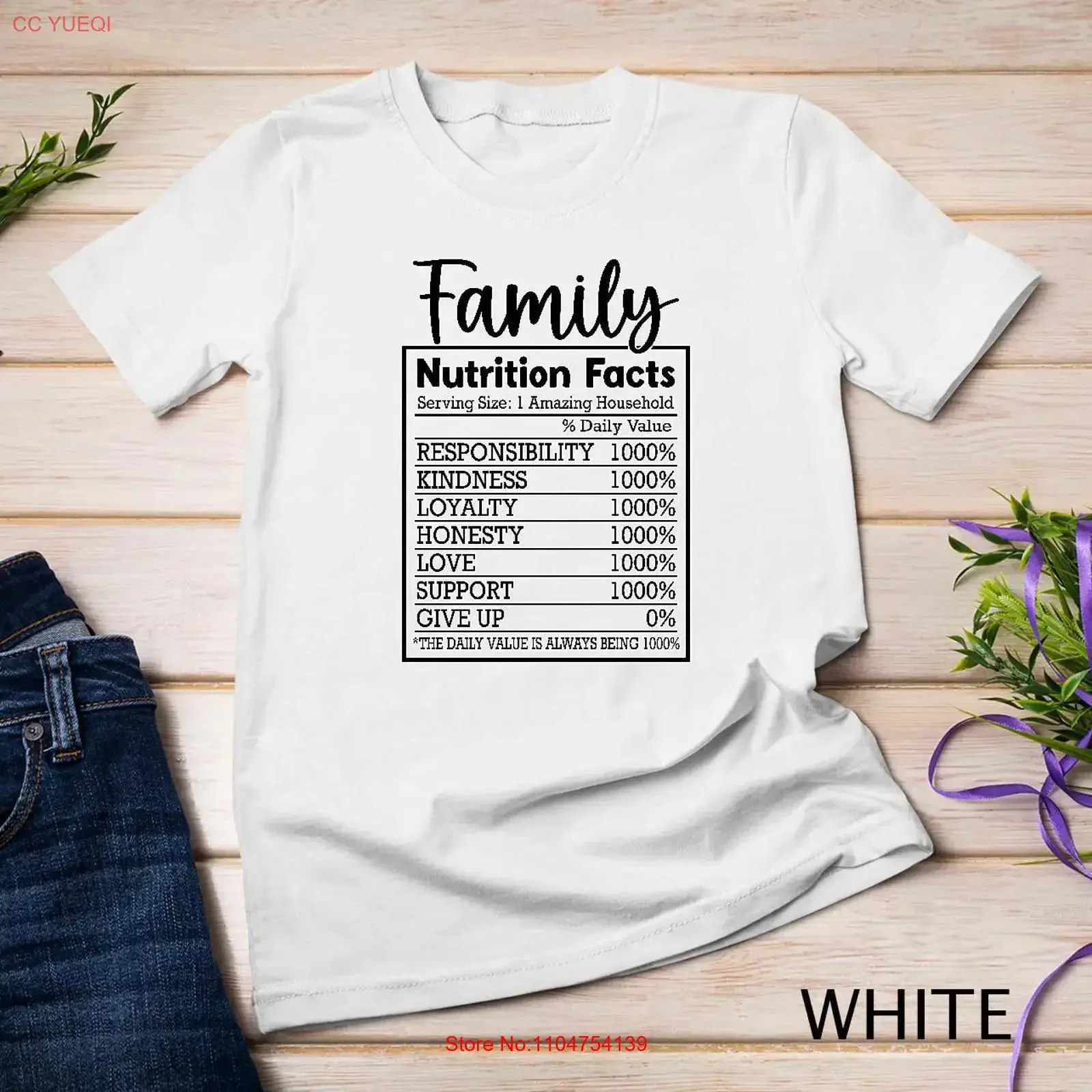 Family Nutrition Facts A Recipe for Love Laughter and Lasting Bonds 1000 Daily Value T Shirt SweaT vintage Washed streetwear
