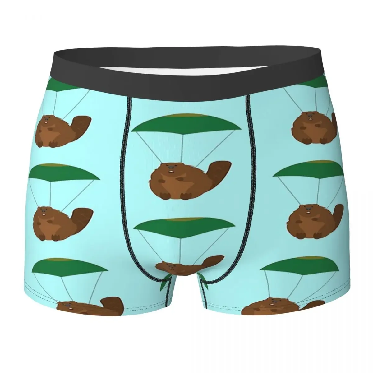 Boxer Underpants Shorts Parachuting Beaver Panties Male Breathable Underwear for Homme Man Boyfriend Gifts