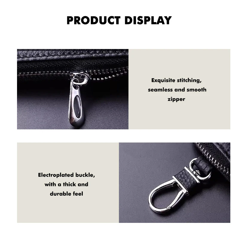 For Daihatsu Car Key Protector Bag Key Holder Mini Auto Key Case Wallet Zipper Bag Keychain Sirion Trevis Terios Mira Materia view 5