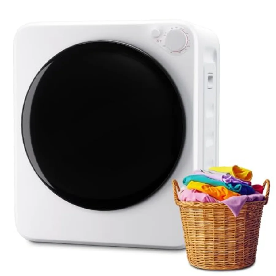 Draagbare 120V droger 800W compacte wasdroger met 5 droogmodi 1,5 Cu.ft Mini elektrische voorlader met roestvrij staal