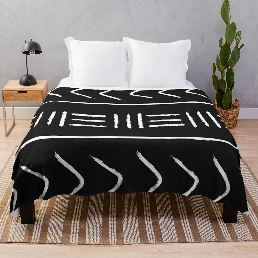 

Black mudcloth - pillow version Throw Blanket Bed Single Giant Sofa Blankets