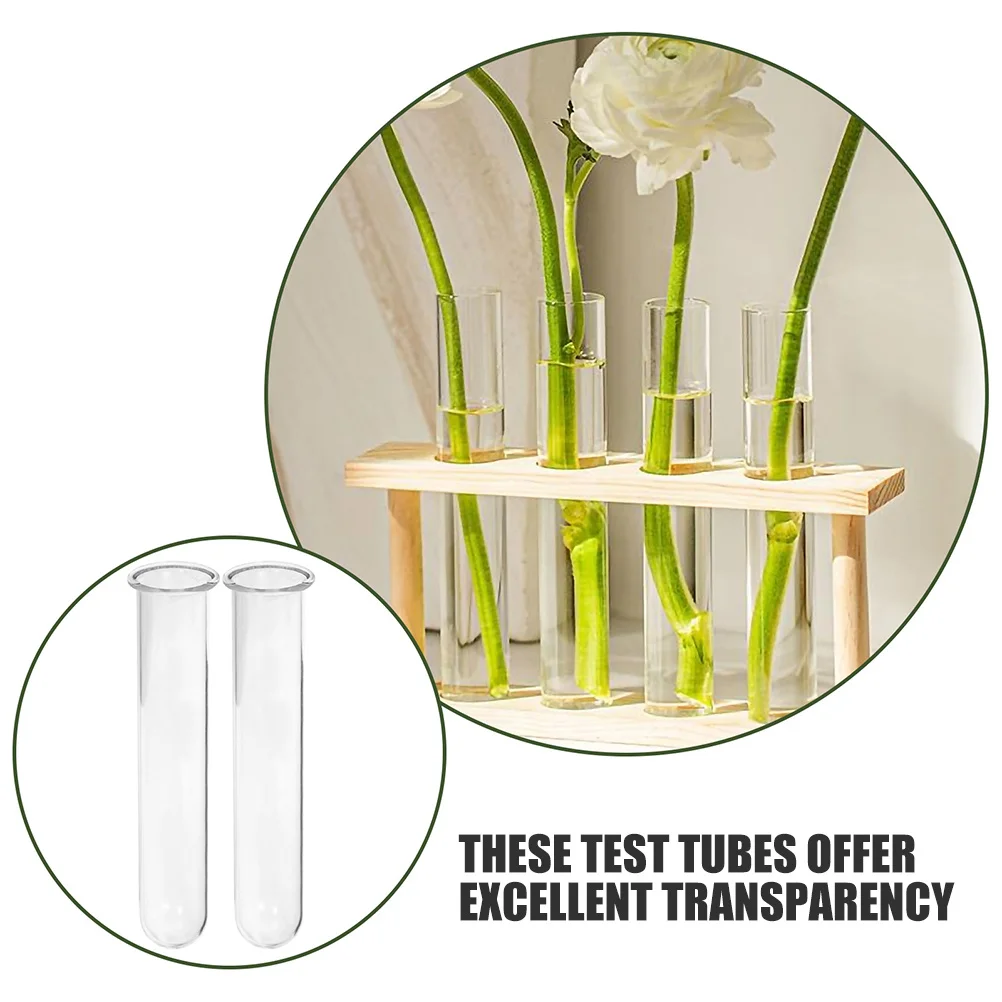 4개입 수경재배 시험관 화병 유리 식물 번식 튜브 투명 꽃 홀더 데스크탑 테라리움 용품 우아한 방 장식