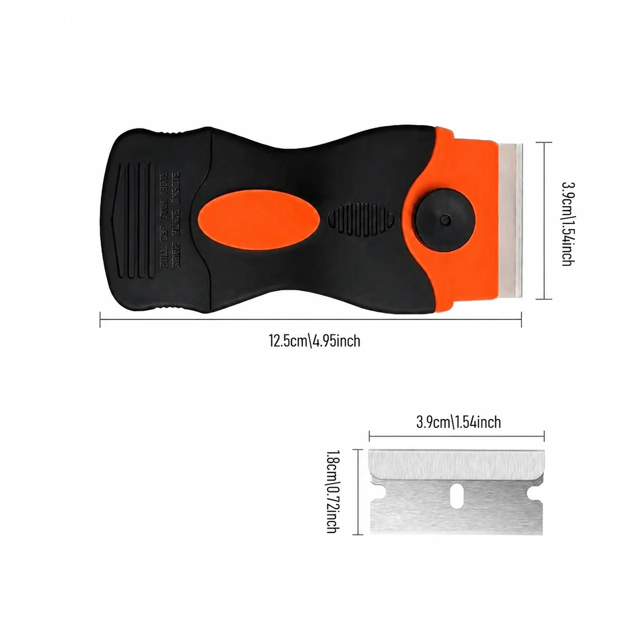Multi-Functional Glue Removal Scraper Car Sticker Decal Adhesive Residue Remover Razor Blade Tool for Window Glass Auto Cleaning