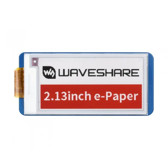 2.13" Tri-Color E-Ink Display 250x122 SPI Electronic Paper Module for Raspberry Pi Pico DIY IoT Projects