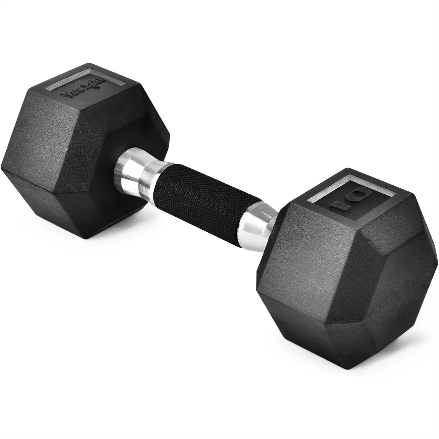 Rubber Grip Hex Dumbbell - Anti-Slip Hand Weights 5-50 LBS Single for Home Gym