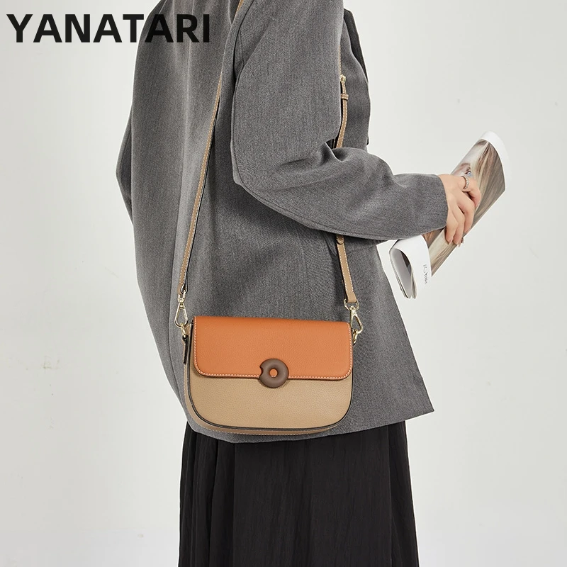 yanatari bolsas crossbody de luxo para mulheres pequena bolsa de ombro quadrada bolsa de couro genuina bolsas femininas tofu nova moda 2024 01