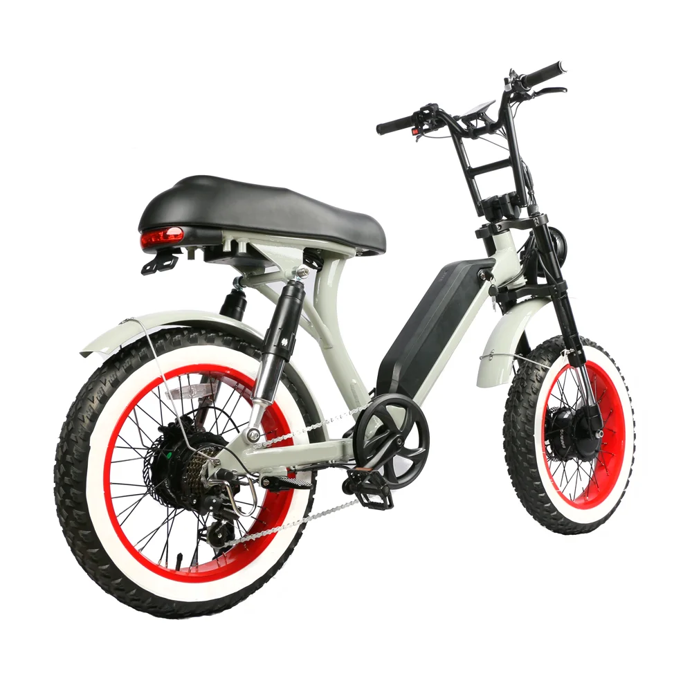2024 Dual Motor Snow Bike Integrated Battery Controller Electric City Bike Mading in China 20 Inch Fat Tire Electric Bicycle