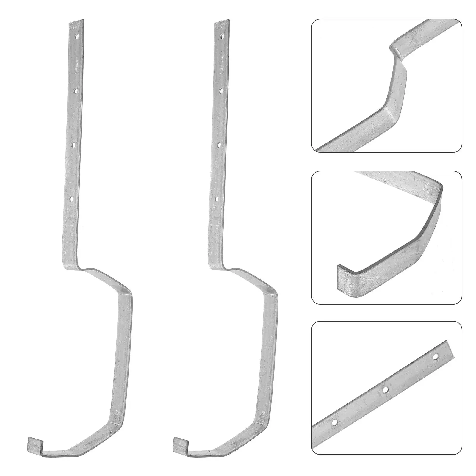 2 Pcs Gutter Bracket Rain Accessory Heavy Duty Holder Brackets Holders