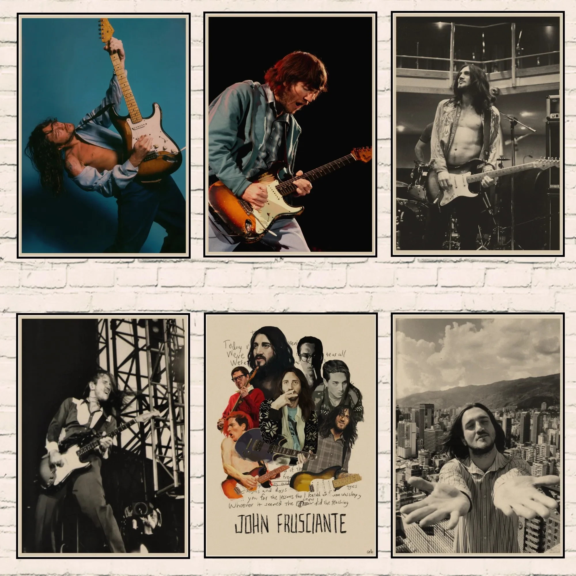 John Frusciante Poster Wall Art Picture Rock Music Star Guitarist Posters Retro Kraft Paper Painting Living Room Home Decor