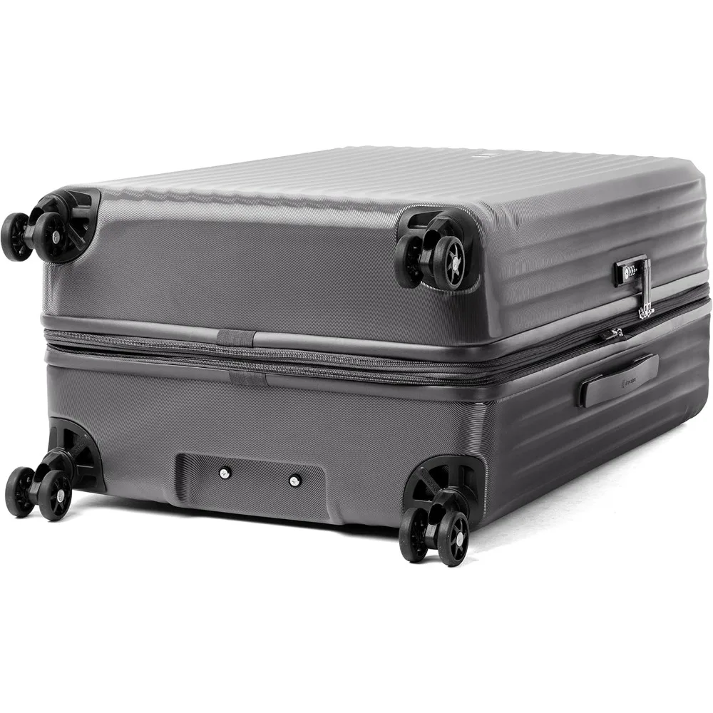 Lightweight Expandable Hardshell Polycarbonate Spinner Luggage, 8 Wheels, Large Capacity Suitcase, Shaded Color Options