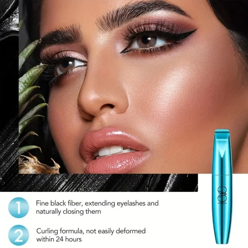 5D Silk Fiber Curling Big Lash Mascara Waterproof Natural Thick Quick Drying Non-blooming Mascaras Eyelashes Long-Lasting