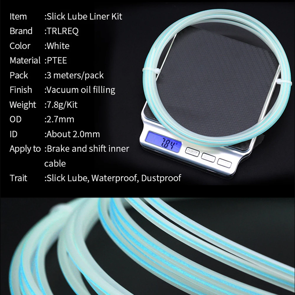 Bicycle Brake Cable Replacement Scratch Resistant PTEE Inner Tube Riding Bicycles Accessories Suitable for Mountain Road Bikes