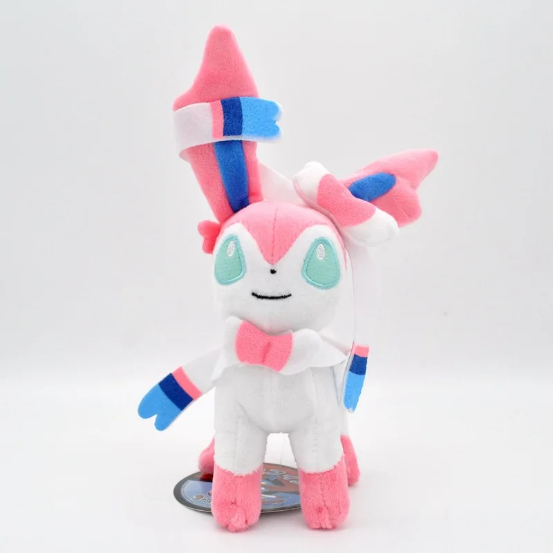 Pokemon Plush Toy Cartoon Anime Figure Eevee Jolteon Sylveon Evolution Vaporeon Plush Stuffed Doll Model Kids Birthday Gifts