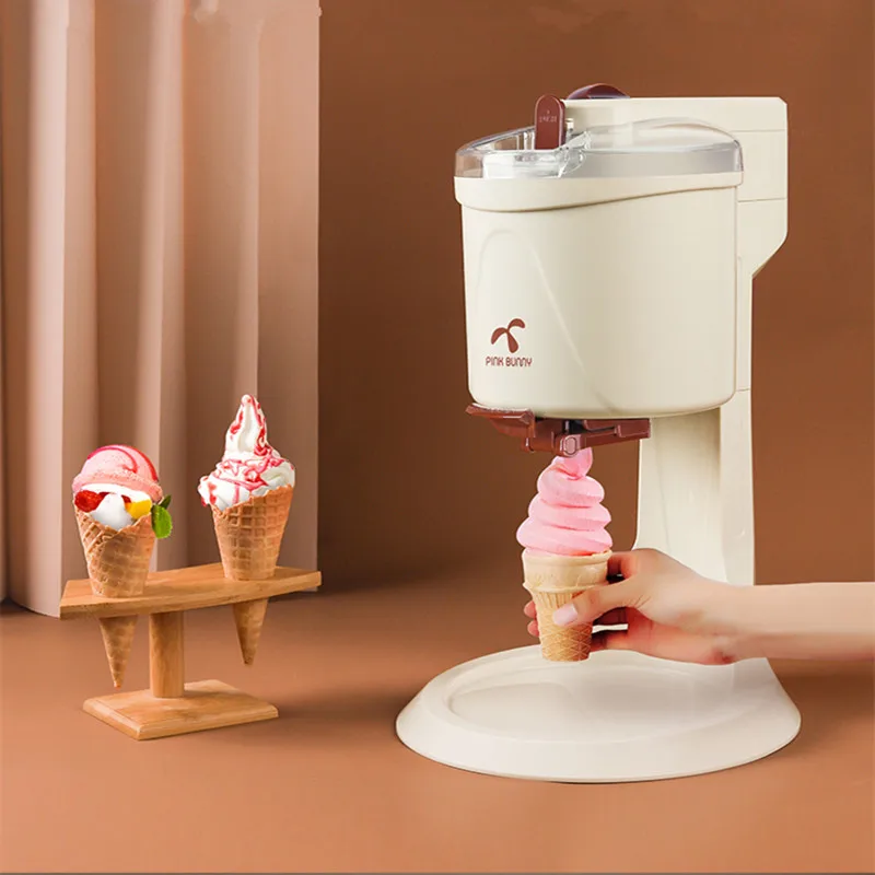 Pink Bunny Ice Cream Machine Home Ice Cream Machine Ice Cream Machine Fully Automatic Desktop Homemade Cone Yogurt Machine