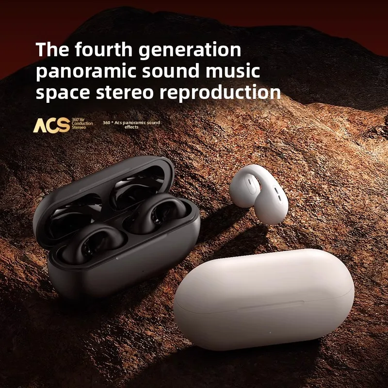 CEKACA New Wireless Open Clip On Earrings Comfortable Long Wear Bone Conduction Headset Moondrop Chu 2