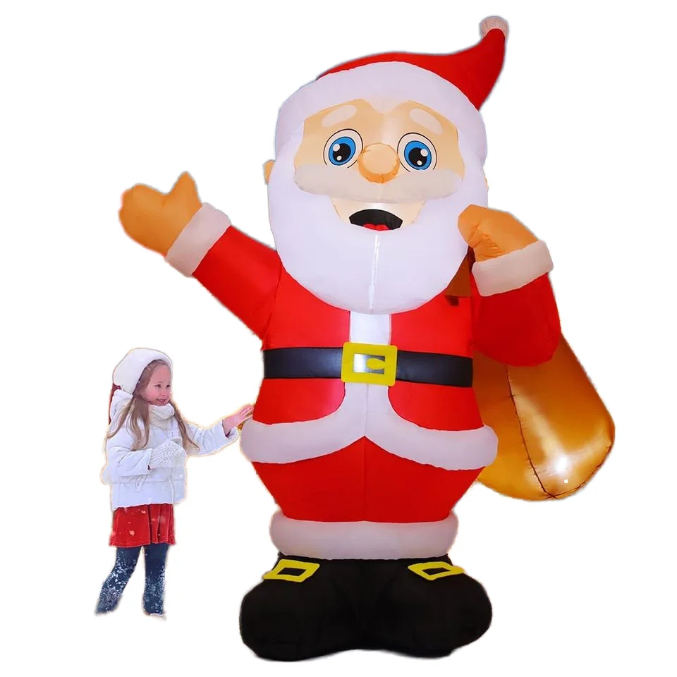 8.3 FT Christmas Inflatables Outdoor Indoor Party Decor Big Bag Santa Claus Built-in LEDs for Garden Lawn Yard Decorations