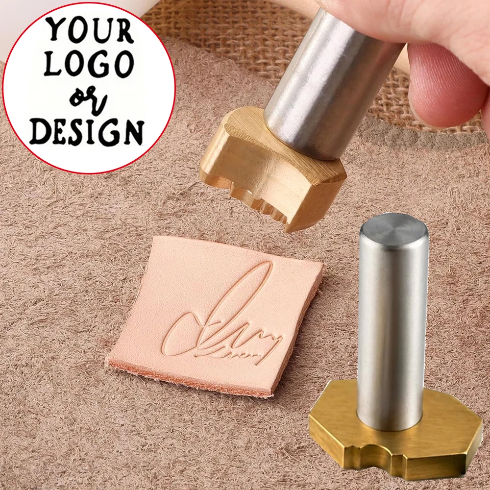 Leatherwork Logo - Customized Leather Stamp Personalized Text/LOGO/Design Brass