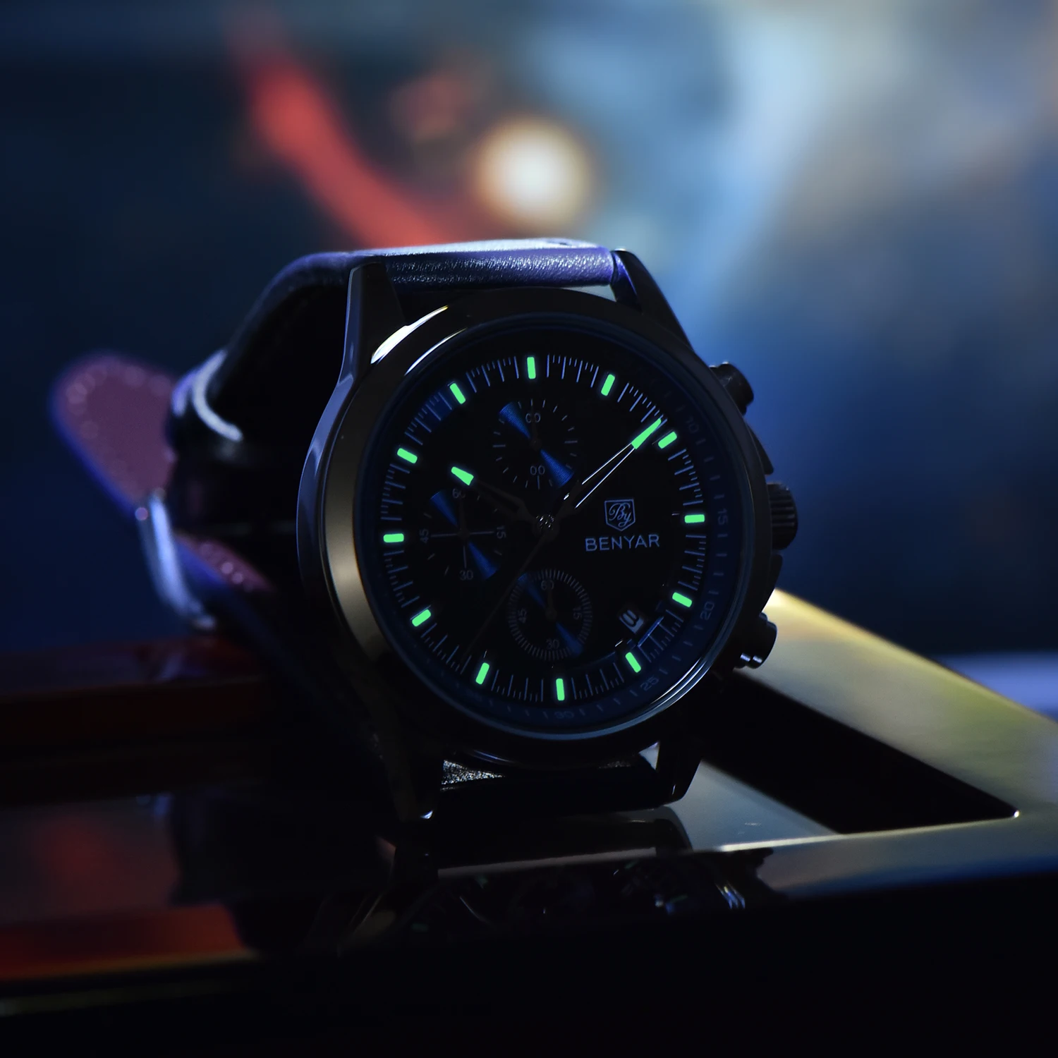 BENYAR 2025 Men's Quartz Wristwatches Chronograph Watch Fashion Casual Waterproof Stainless Steel Clock Reloj Hombre